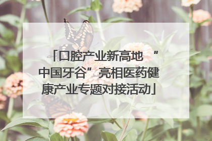 口腔产业新高地 “中国牙谷”亮相医药健康产业专题对接活动