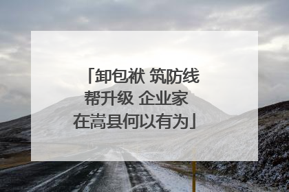 卸包袱 筑防线 帮升级 企业家在嵩县何以有为