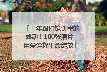 十年跟拍镜头里的感动！100张照片用爱诠释生命绽放