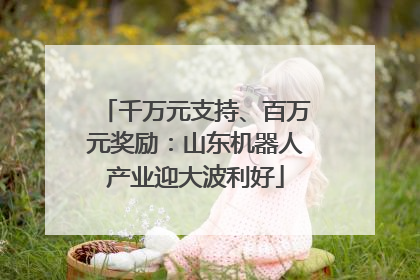 千万元支持、百万元奖励：山东机器人产业迎大波利好