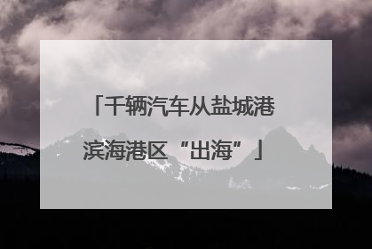 千辆汽车从盐城港滨海港区“出海”