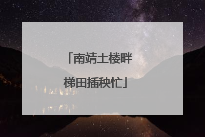 南靖土楼畔 梯田插秧忙