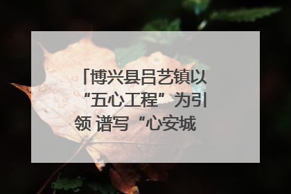 博兴县吕艺镇以“五心工程”为引领 谱写“心安城市”建设新篇章