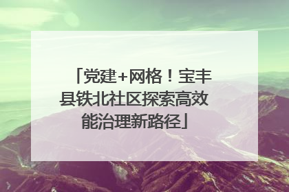党建+网格！宝丰县铁北社区探索高效能治理新路径