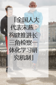 全国人大代表宋燕：构建推进长三角检察一体化学习研究机制