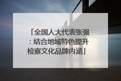 全国人大代表张强：结合地域特色提升检察文化品牌内涵