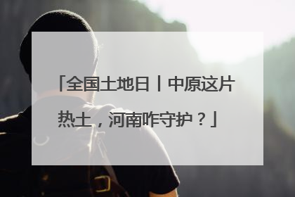 全国土地日丨中原这片热土，河南咋守护？