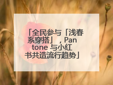 全民参与「浅春系穿搭」，Pantone 与小红书共造流行趋势