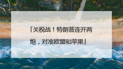 关税战！特朗普连开两炮，对准欧盟和苹果