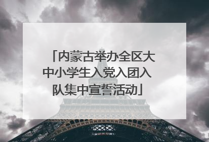 内蒙古举办全区大中小学生入党入团入队集中宣誓活动