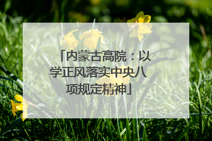 内蒙古高院：以学正风落实中央八项规定精神