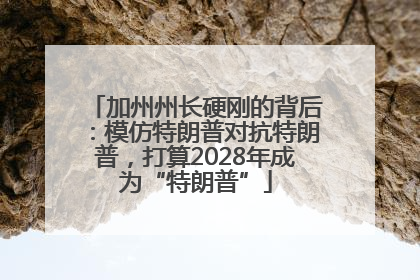 加州州长硬刚的背后：模仿特朗普对抗特朗普，打算2028年成为“特朗普”