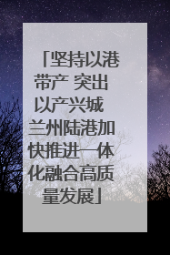 坚持以港带产 突出以产兴城 兰州陆港加快推进一体化融合高质量发展