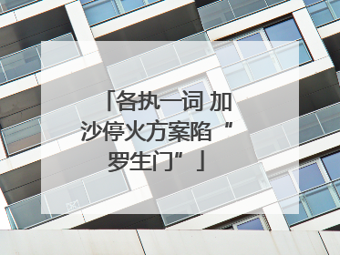 各执一词 加沙停火方案陷“罗生门”