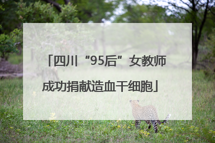 四川“95后”女教师成功捐献造血干细胞