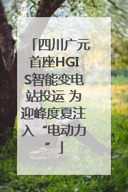 四川广元首座HGIS智能变电站投运 为迎峰度夏注入“电动力”