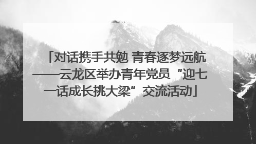 对话携手共勉 青春逐梦远航——云龙区举办青年党员“迎七一话成长挑大梁”交流活动