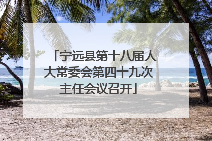 宁远县第十八届人大常委会第四十九次主任会议召开