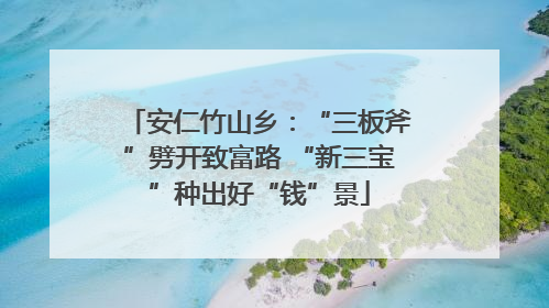 安仁竹山乡：“三板斧”劈开致富路 “新三宝”种出好“钱”景