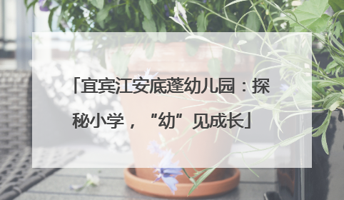 宜宾江安底蓬幼儿园：探秘小学，“幼”见成长