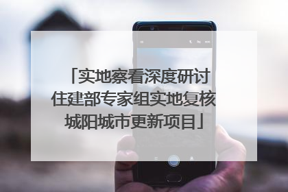 实地察看深度研讨 住建部专家组实地复核城阳城市更新项目