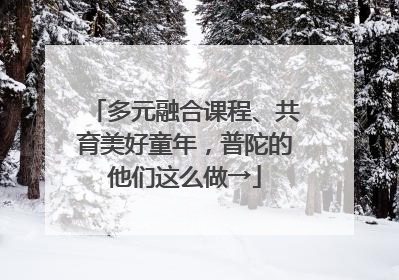 多元融合课程、共育美好童年，普陀的他们这么做→