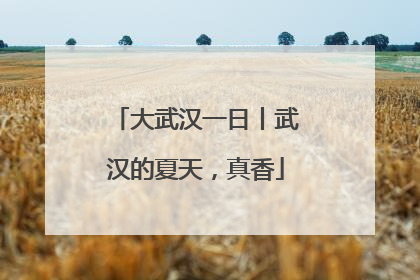 大武汉一日丨武汉的夏天，真香