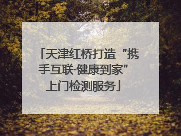 天津红桥打造“携手互联·健康到家”上门检测服务
