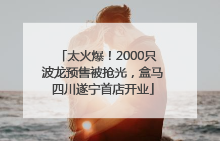 太火爆！2000只波龙预售被抢光，盒马四川遂宁首店开业