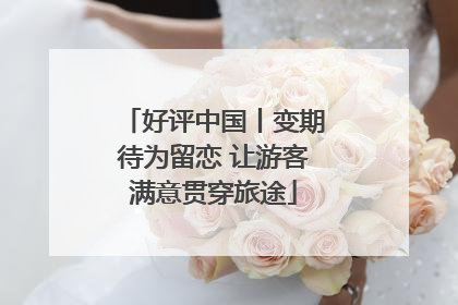 好评中国丨变期待为留恋 让游客满意贯穿旅途