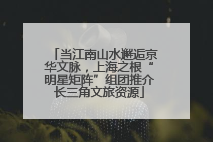 当江南山水邂逅京华文脉，上海之根“明星矩阵”组团推介长三角文旅资源