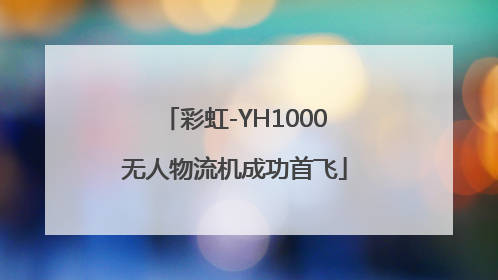彩虹-YH1000无人物流机成功首飞
