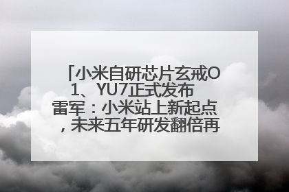 小米自研芯片玄戒O1、YU7正式发布 雷军：小米站上新起点，未来五年研发翻倍再投2000亿元