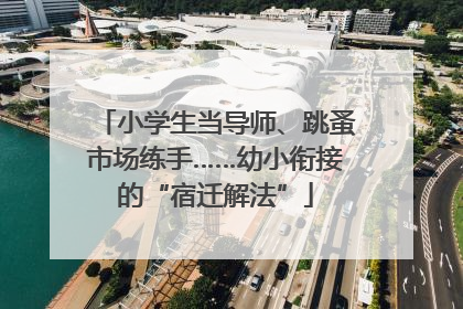 小学生当导师、跳蚤市场练手……幼小衔接的“宿迁解法”