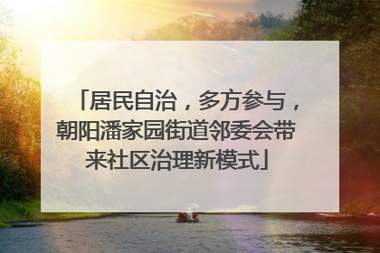 居民自治，多方参与，朝阳潘家园街道邻委会带来社区治理新模式