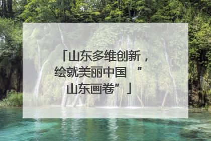 山东多维创新，绘就美丽中国 “山东画卷”