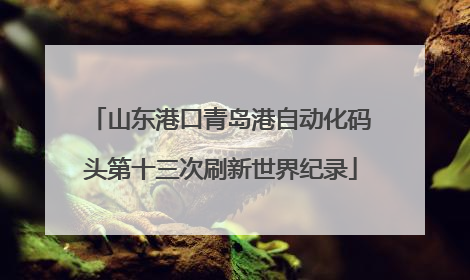 山东港口青岛港自动化码头第十三次刷新世界纪录