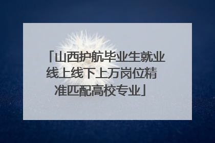 山西护航毕业生就业 线上线下上万岗位精准匹配高校专业