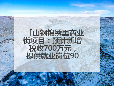 山钢锦绣里商业街项目：预计新增税收700万元，提供就业岗位900余个