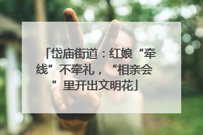 岱庙街道：红娘“牵线”不牵礼，“相亲会”里开出文明花