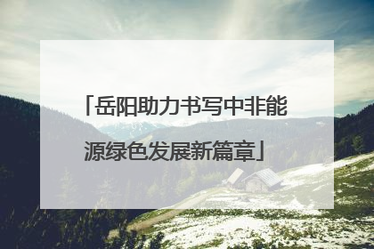 岳阳助力书写中非能源绿色发展新篇章
