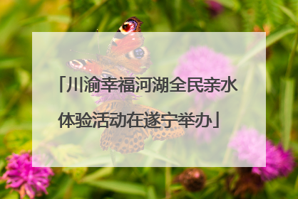 川渝幸福河湖全民亲水体验活动在遂宁举办