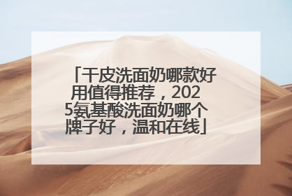 干皮洗面奶哪款好用值得推荐，2025氨基酸洗面奶哪个牌子好，温和在线
