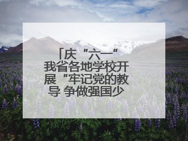庆“六一” 我省各地学校开展“牢记党的教导 争做强国少年”主题活动