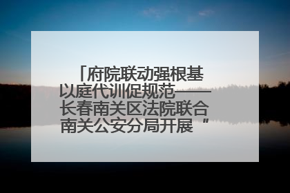 府院联动强根基 以庭代训促规范——长春南关区法院联合南关公安分局开展“以庭代训”