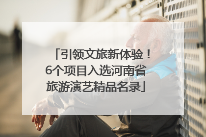 引领文旅新体验！6个项目入选河南省旅游演艺精品名录