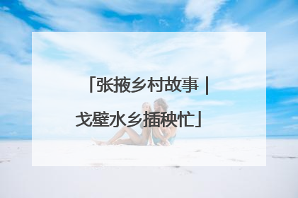 张掖乡村故事｜戈壁水乡插秧忙