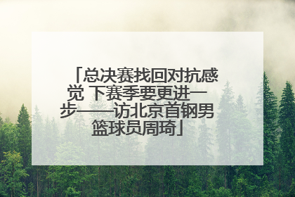 总决赛找回对抗感觉 下赛季要更进一步——访北京首钢男篮球员周琦