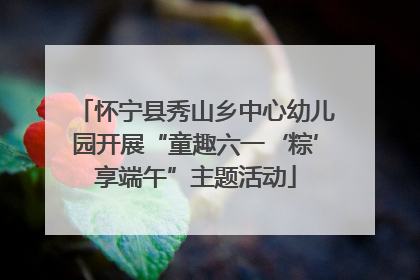 怀宁县秀山乡中心幼儿园开展“童趣六一‘粽’享端午”主题活动