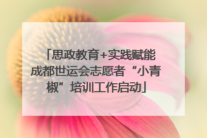思政教育+实践赋能 成都世运会志愿者“小青椒”培训工作启动